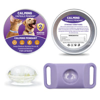 HKM-0319165 Pet Calm Anti-Stress Buckle for Dogs and Cats with Soothing Capsules and Silicone Stabilization Rings - Purple and Green Options Available