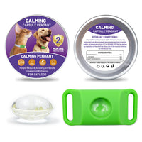 HKM-0319165 Pet Calm Anti-Stress Buckle for Dogs and Cats with Soothing Capsules and Silicone Stabilization Rings - Purple and Green Options Available