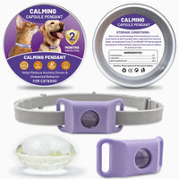 HKM-0319165 Pet Calm Anti-Stress Buckle for Dogs and Cats with Soothing Capsules and Silicone Stabilization Rings - Purple and Green Options Available