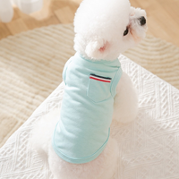 HKM-0319549 Casual Cotton Vest for Small Dogs in Yellow, Gray, and Green - Various Sizes Available