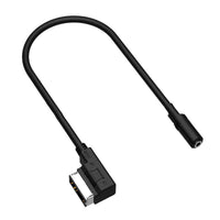 HKM-031955 AMI 3.5mm AUX Input Audio Transmission Cable for Headset Connection, Black, 0.35m
