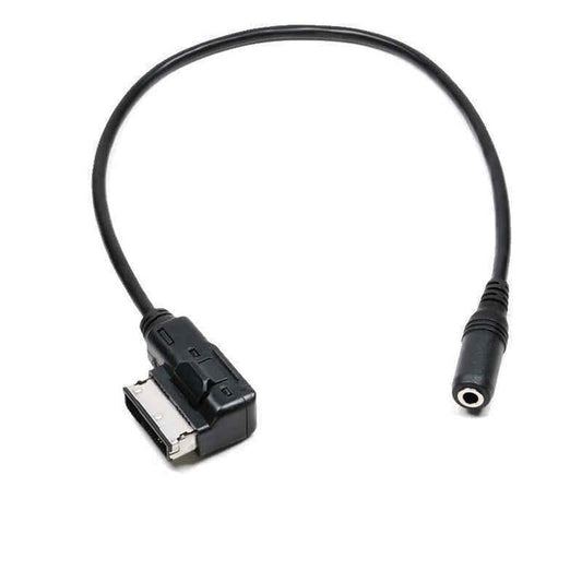 HKM-031955 AMI 3.5mm AUX Input Audio Transmission Cable for Headset Connection, Black, 0.35m
