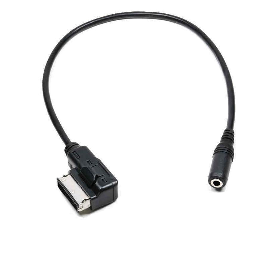 HKM-031955 AMI 3.5mm AUX Input Audio Transmission Cable for Headset Connection, Black, 0.35m