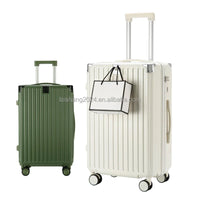 HKM-031955 Durable 4-Wheel Soft Shell Luggage Travel Set Trolley Suitcase with Wheels
