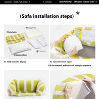 HKM-0321213 Cozy Removable and Washable Cat and Dog Sofa Nest Bed with Memory Foam and Moisture-Proof Base