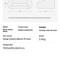 HKM-0321213 Cozy Removable and Washable Cat and Dog Sofa Nest Bed with Memory Foam and Moisture-Proof Base