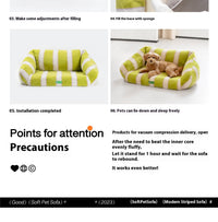 HKM-0321213 Cozy Removable and Washable Cat and Dog Sofa Nest Bed with Memory Foam and Moisture-Proof Base