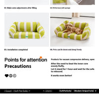 HKM-0321213 Cozy Removable and Washable Cat and Dog Sofa Nest Bed with Memory Foam and Moisture-Proof Base