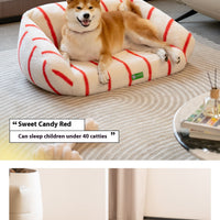 HKM-0321213 Cozy Removable and Washable Cat and Dog Sofa Nest Bed with Memory Foam and Moisture-Proof Base