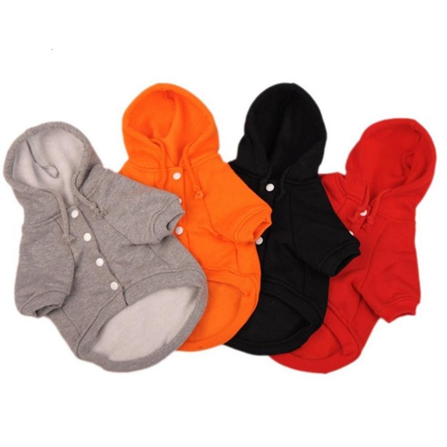HKM-032147 Cozy Cotton Fleece Hooded Sweater for Dogs - Stylish Winter Jacket