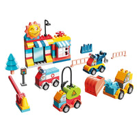 HKM-032147 DIY Assembly 135-Piece Building Block Set for Kids - Modern City Car Toy
