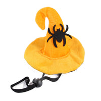 HKM-0321981 Pet Cat Pumpkin Hat for Halloween - Adjustable Cloth Headgear with Embossed Design