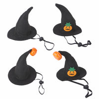 HKM-0321981 Pet Cat Pumpkin Hat for Halloween - Adjustable Cloth Headgear with Embossed Design