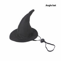HKM-0321981 Pet Cat Pumpkin Hat for Halloween - Adjustable Cloth Headgear with Embossed Design