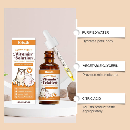 HKM-0323005 Pet Vitamin B Complex Nutritional Drops for Enhanced Health and Vitality