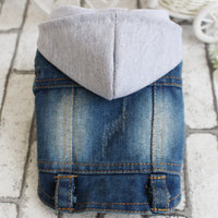HKM-0323517 Denim Vest Coat for Pets - Casual Spring/Summer Outfit in Blue