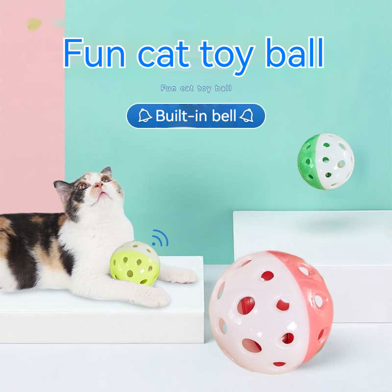 HKM-0324541 Interactive Cat Toy with Hollow Plastic Bell for Engaging Playtime