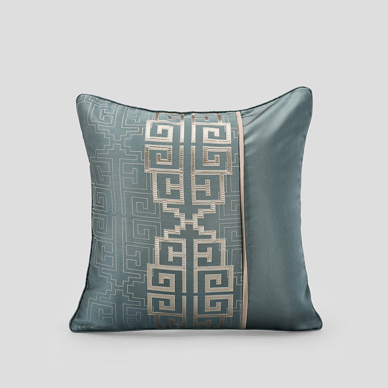 HKM-032467 Chinese Style Jacquard Pillow Cover - Modern High-Precision Cushion for Living Room and Commercial Spaces