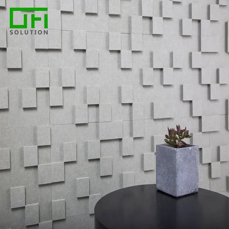 HKM-032595 Acoustic Polyester Fiber Wall Panel for Interior Decoration