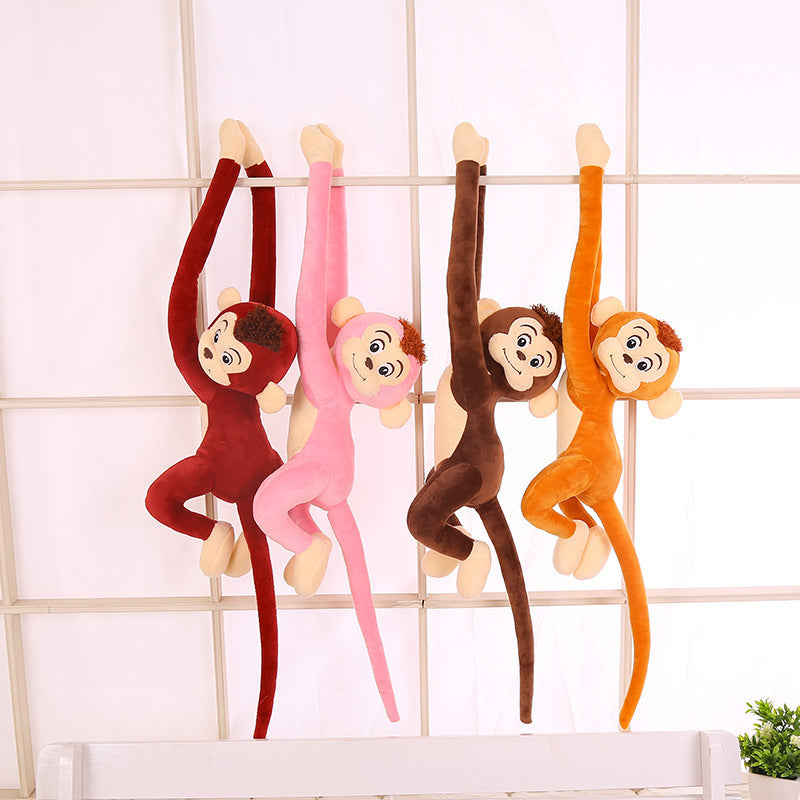 HKM-032595 Long Arm Plush Monkey Toy for Home Decoration - Available in Pink, Wine Red, Dark Brown, Light Brown, 70cm & 90cm