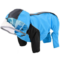 HKM-0327101 Waterproof Dog Poncho - All-Weather Pet Raincoat in Blue, Yellow, Green (Sizes M to 3XL)