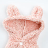 HKM-0327357 Cotton Cartoon Bear Ear Coat for Pets - Double-Sided Velvet Fabric