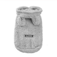 HKM-0327357 Cotton Cartoon Bear Ear Coat for Pets - Double-Sided Velvet Fabric