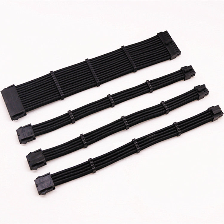 HKM-032787 ATX 24PIN & CPU/EPS 8PIN Power Extension Cable with GPU 8PIN Adapter, UL1007 18AWG, 800W Capacity