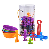 HKM-032851 Montessori Soft Rubber Dinosaur Counting and Colour Classification Toy for Kids