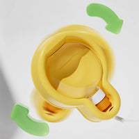 HKM-0328765 Folding Outdoor Dog Water Cup Fountain - 500ml in Wood Leaf Green and Camellia Yellow