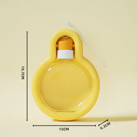 HKM-0328765 Folding Outdoor Dog Water Cup Fountain - 500ml in Wood Leaf Green and Camellia Yellow