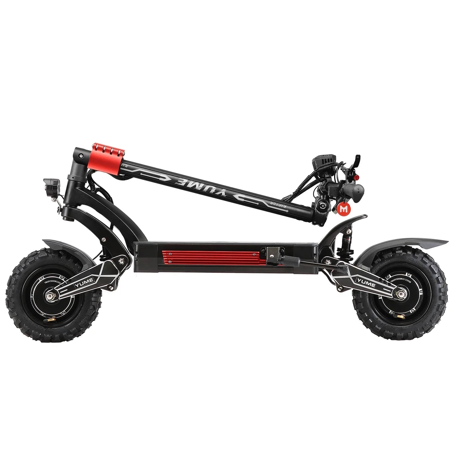 HKM-032915 All-Terrain Dual Motor Electric Scooter with 11-Inch Fat Tires, 80 KM Range, and Full Suspension