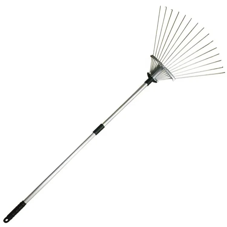 HKM-032915 Folding Metal Leaf and Roof Rake for Effective Lawn and Garden Maintenance