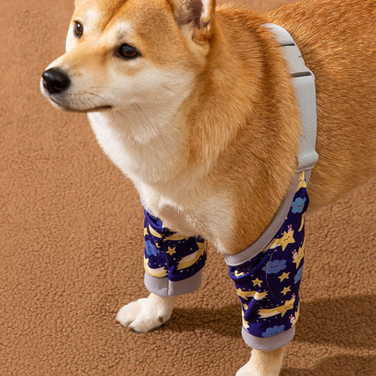 HKM-0330301 Pet Knee Pads for Joint Protection - Anti-Dirty and Anti-Gray Clothing, Available in Multiple Sizes and Colors