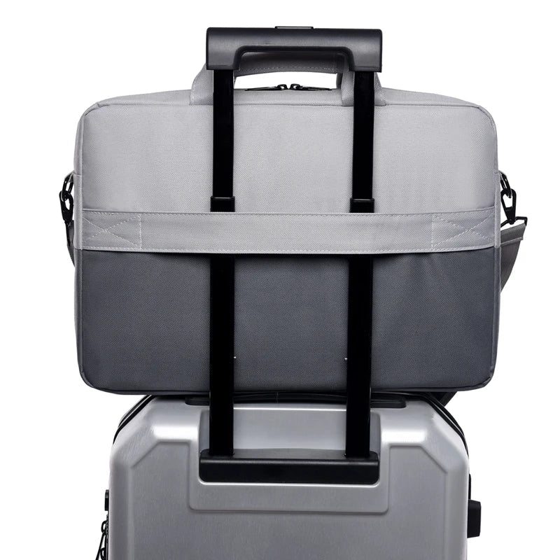 HKM-033107 Waterproof 14-Inch and 15-Inch Multi-Function Shoulder Business Laptop Bag Briefcase