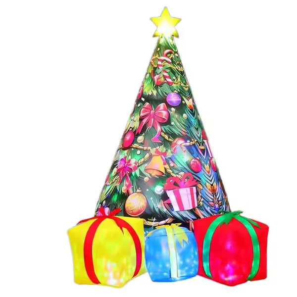 HKM-033171 7.8 FT Pink Inflatable Christmas Tree - Colorful Indoor/Outdoor Garden Decoration