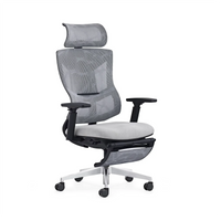 HKM-033171 Ergonomic Adjustable Office Chair with Mesh Back and Comfortable Foam Seat for Home and Conference Use