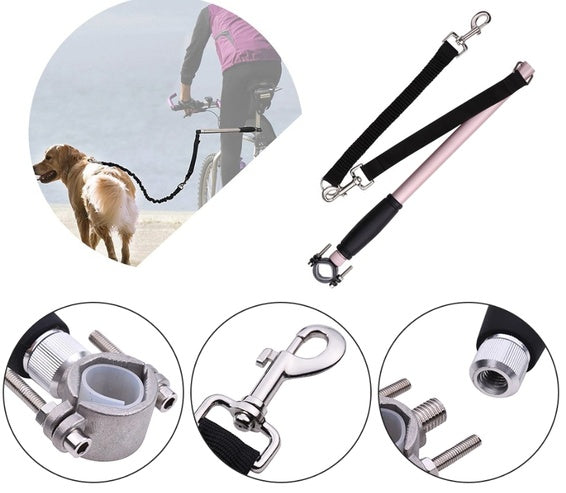 HKM-0332477 Stainless Steel Bicycle Leash for Walking Dogs, 46x2.2CM
