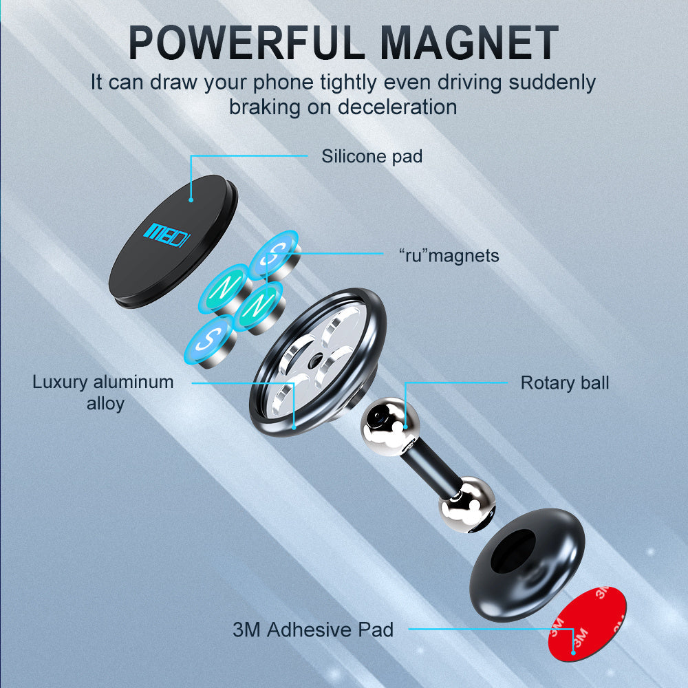 HKM-033427 Adjustable Mini Car Mobile Phone Holder with Strong Magnetic Base