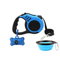 HKM-033427 Adjustable Nylon Dog Leash with Folding Bowl and Waste Picker Set