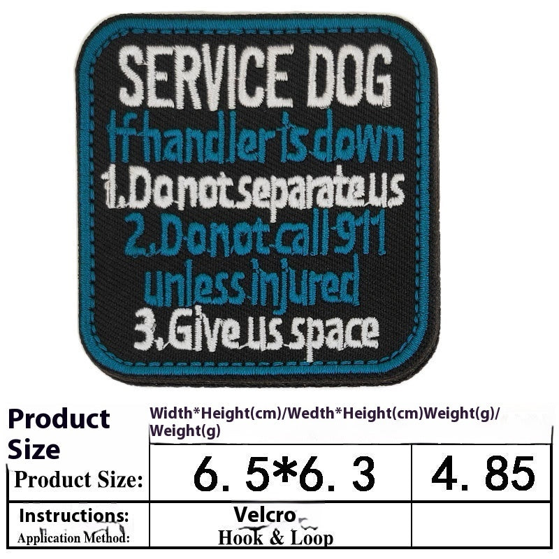 HKM-0334525 Embroidered Velcro Patch for Pet Accessories - Customizable Decorative Sticker