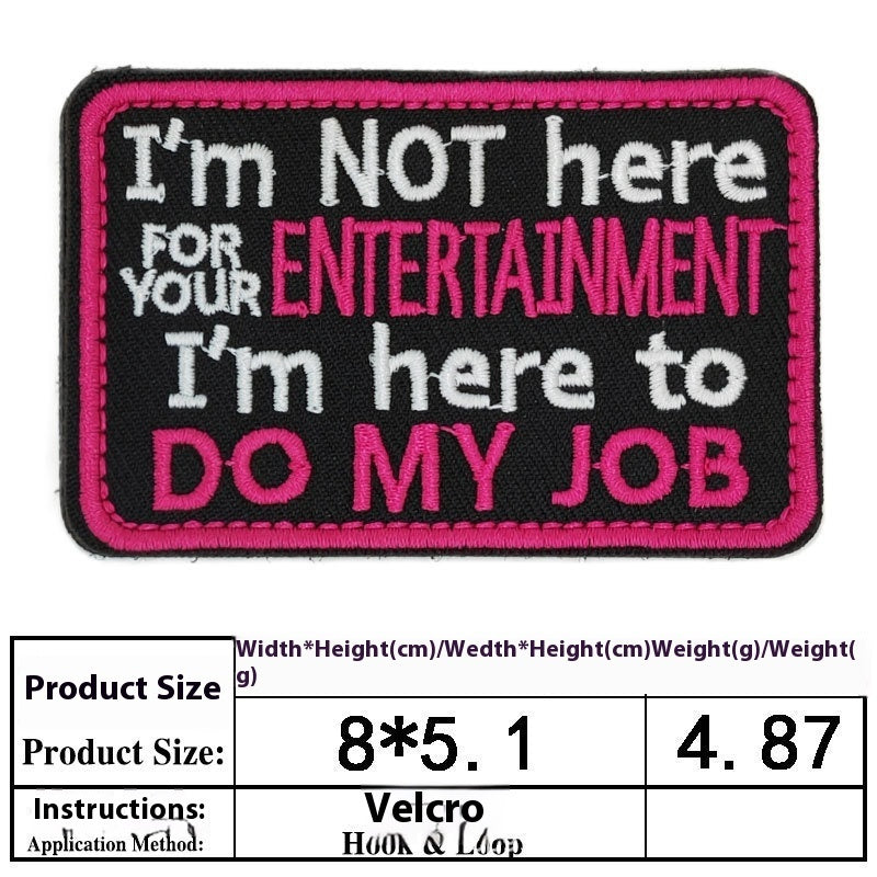 HKM-0334525 Embroidered Velcro Patch for Pet Accessories - Customizable Decorative Sticker