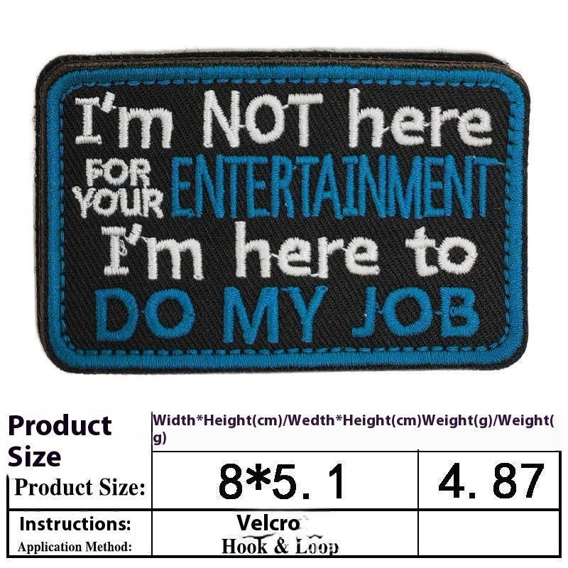 HKM-0334525 Embroidered Velcro Patch for Pet Accessories - Customizable Decorative Sticker