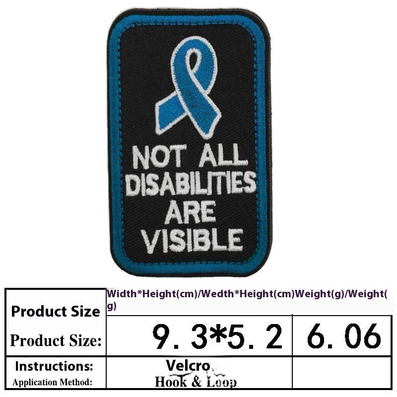 HKM-0334525 Embroidered Velcro Patch for Pet Accessories - Customizable Decorative Sticker