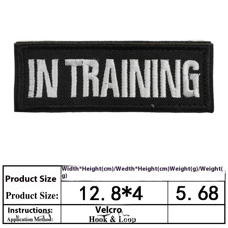 HKM-0334525 Embroidered Velcro Patch for Pet Accessories - Customizable Decorative Sticker