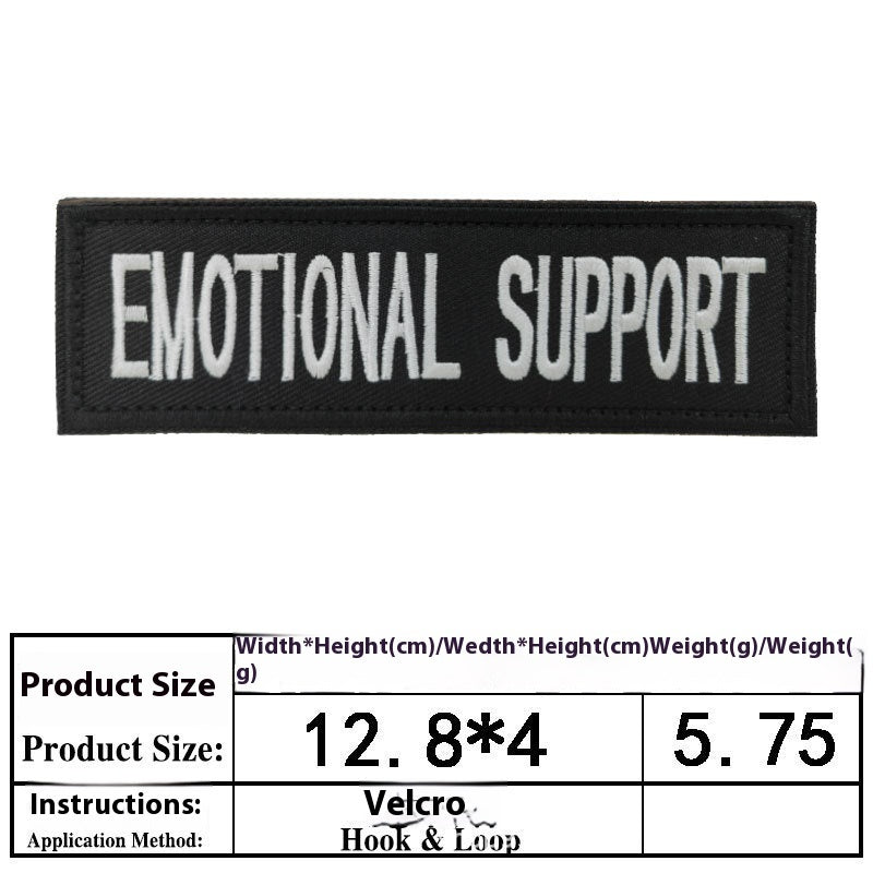 HKM-0334525 Embroidered Velcro Patch for Pet Accessories - Customizable Decorative Sticker
