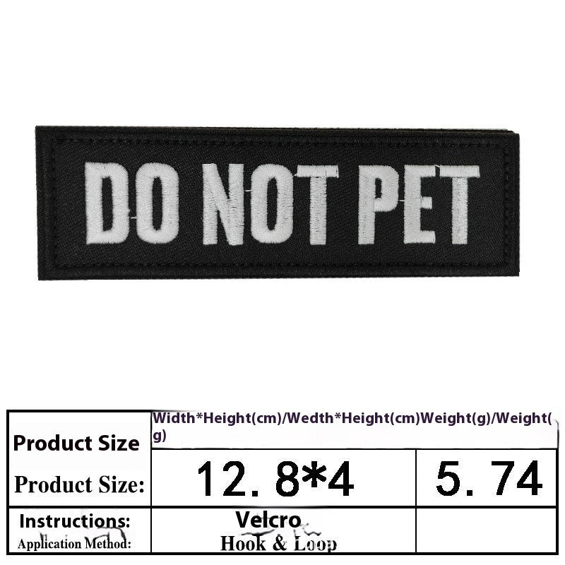 HKM-0334525 Embroidered Velcro Patch for Pet Accessories - Customizable Decorative Sticker