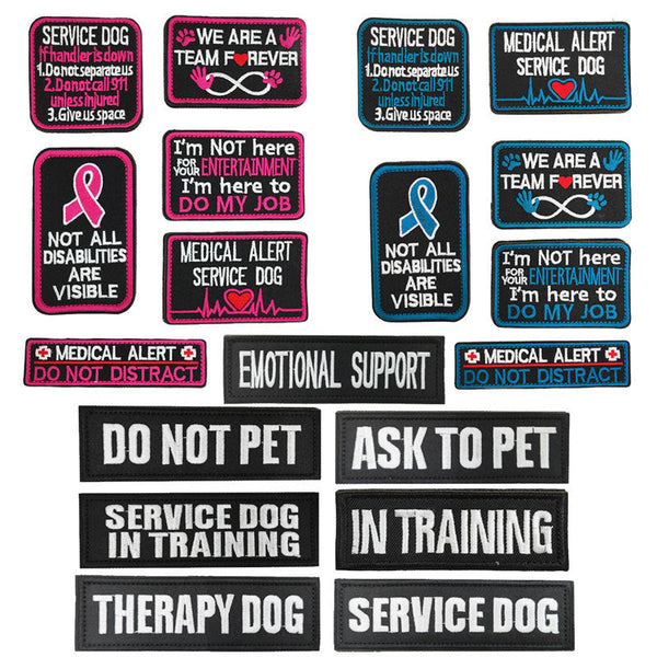 HKM-0334525 Embroidered Velcro Patch for Pet Accessories - Customizable Decorative Sticker