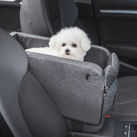 HKM-0334909 Portable Doghouse in Beige and Grey Cloth - Central Control Car 42x20x22cm