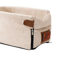 HKM-0334909 Portable Doghouse in Beige and Grey Cloth - Central Control Car 42x20x22cm